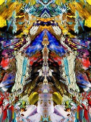 Abstract art background . Hand painting artwork on canvas .