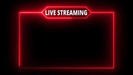 live streaming neon text frame animation box frame neon red frame live streaming game live Stream overlay animation for live streaming video Titles 4k.live streaming neon text frame animation box - Powered by Adobe
