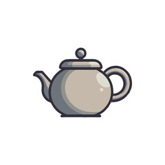 A simple, elegant teapot on a white background showcasing its smooth design and functionality