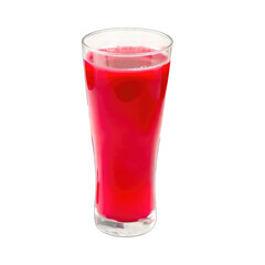 glass of red  cherry juice with transparent background PNG and JPEG image for your business