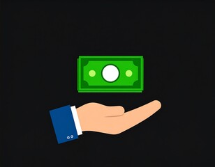 Hand offering a green dollar bill (1)
