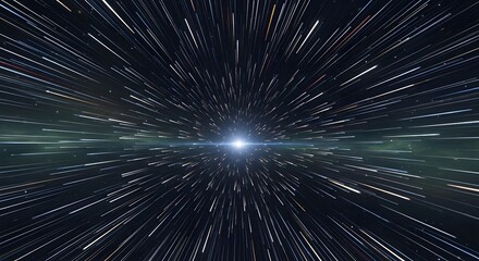 Obraz premium Exploring the Cosmic Depths: A Time-Lapse Journey Through Space and Light Dynamics