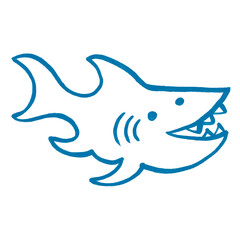 illustration of cartoon shark