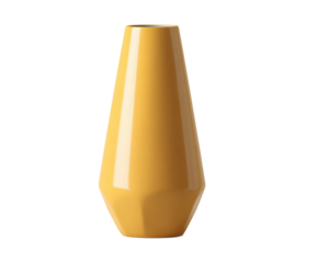 Yellow vase on a transparent background