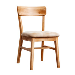 Wooden chair on a transparent background