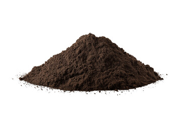 Humus soil bottom border pile isolated on white or transparent png