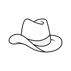 Cowboy hat icon vector logo symbol template