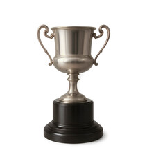 Fototapeta premium 3D render of Joan Gamper Trophy in Blender style, golden soccer cup with elegant design, isolated PNG on transparent background for football championship branding