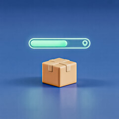 Fototapeta premium Package Delivery and Shipment Tracking Progress Bar