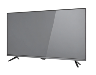  Modern LED Smart Television Display Mockup PNG Isolated Object