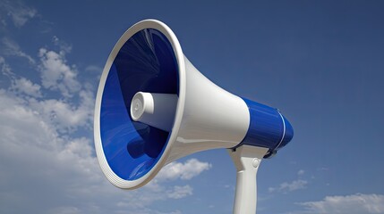 Megaphone against a clear sky.