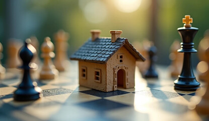 chess pieces on white background