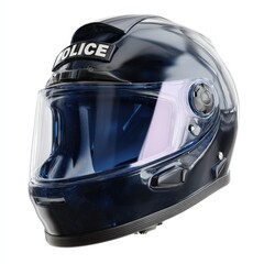 Modern Police Motorcycle Helmet with Visor Safety Gear Protection Equipment