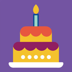birthday cake vector illustration