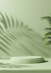 Green Nature Podium Scene