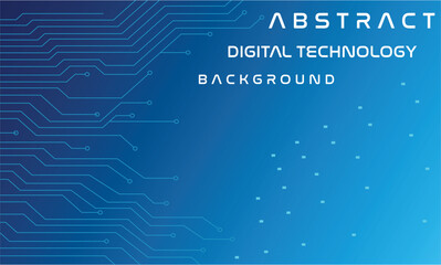 Modern Abstract Digital Technology Vector Background with Circuit Board and Gradient
