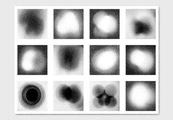Vector collection of abstract stipple noise texture backgrounds