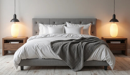hotel room with bed