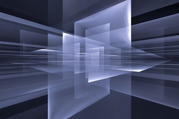Experience the future with this stunning abstract digital visualization of geometric shapes and light