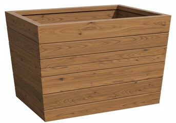 Elegant Brown Wooden Planter Box for Gardens and Interior Design Projects