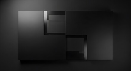 Abstract geometric shapes in dark tones