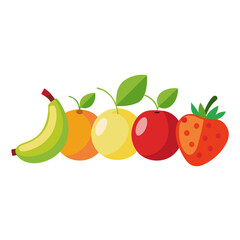 Fresh and vibrant collection of delicious fruits, perfect for promoting healthy eating and nutrition in a modern, colorful design, ideal for health and wellness campaigns