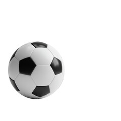 Naklejka premium Pristine classic black and white soccer ball on a seamless transparent surface with a minimalist background, soft studio lighting, ultra-clear, concept of clarity and readiness
