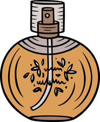 Cartoon Doodle Perfume Bottle