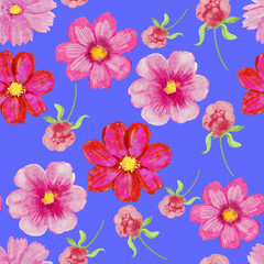 seamless background with flowers