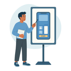 Celebrating New Product Launch Flat Vector Illustration