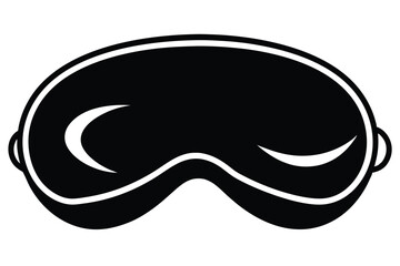Black sleeping mask with white accents for restful sleep and relaxation
