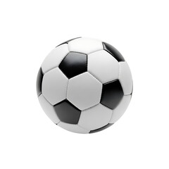 Obraz premium Classic black and white soccer ball close-up detailed view isolated studio shot transparent background