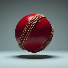 Shiny stitched cricket ball close up high resolution photo