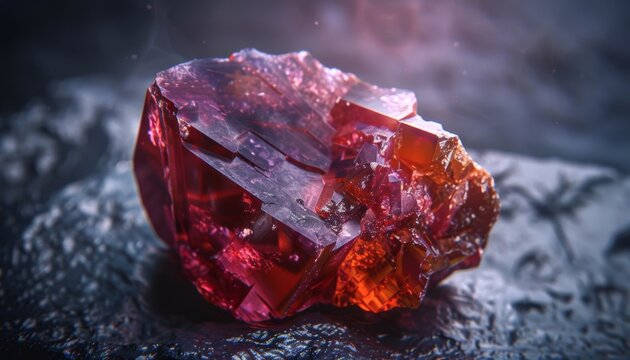 Pyrope garnet in eclogite - Shibino, Ural Mountains, Russia