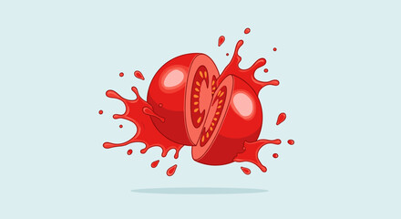 Exploding Tomato Splatter Juice Splash