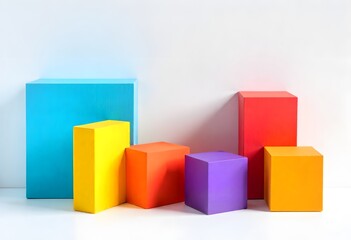 Bright multicolored blocks creative arrangement high resolution picture