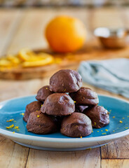 chocolate orange cream cheese fat bombs