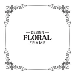 design floral frame ornament vector