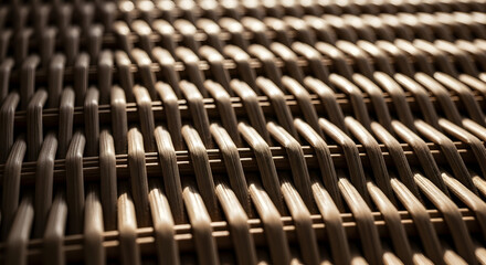 Fototapeta premium Textured woven wicker background pattern design element for modern home decor projects and crafts