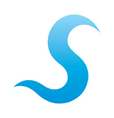 Stylized Blue Letter S Logo Vector – Modern Gradient Monogram for Branding, Tech, and Creative Identity Design