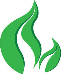 green leaf for design logo vector
