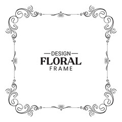 design floral frame ornament vector