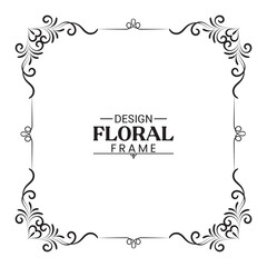 design floral frame ornament vector