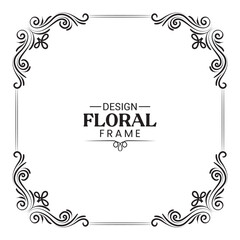 design floral frame ornament vector