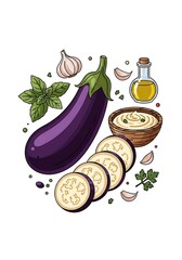Eggplant and Mediterranean ingredients