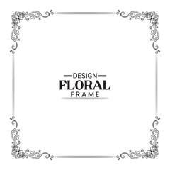 design floral frame ornament vector