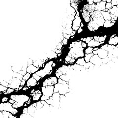 Fototapeta premium Crack texture vector design element for grunge background and abstract surface cracked wall effect illustration