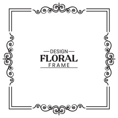 design floral frame ornament vector