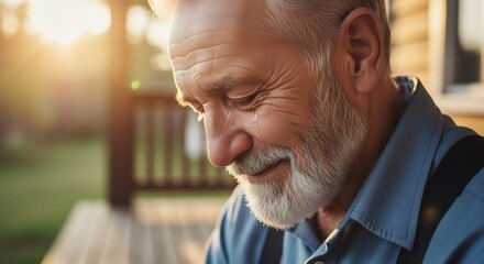 Emotional elderly man with tearful expression, capturing grief, nostalgia, or reflection. Ideal for emotional support, senior care, remembrance day campaigns, and heartfelt storytelling.