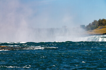 Impressive Horsehoe Falls, Niagara river, Niagara Falls, Ontario, Canada